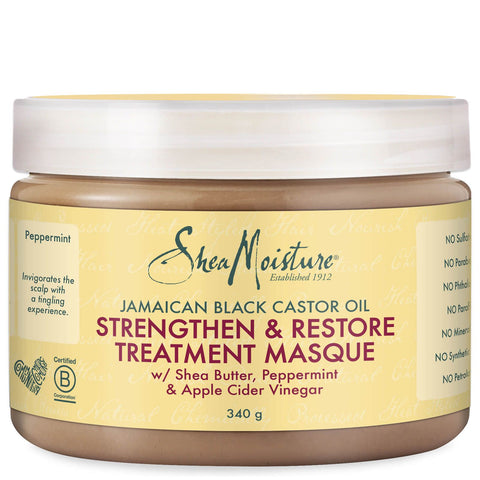 Shea Moisture Jamaican Black Castor Oil Strengthen & Restore Treatment Masque 12oz/340g