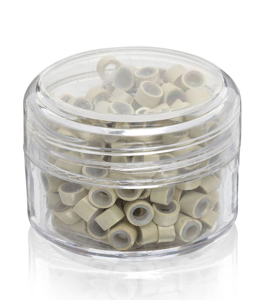 200 PCs Light Blonde Micro Ring Beads 5mm - Invisible Hair Extension Links for Blonde & Highlighted Hair