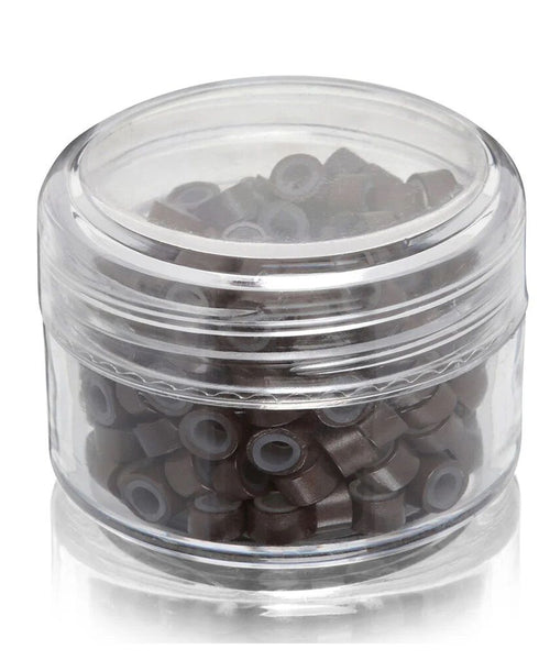 250 PCS Black Color Screw Thread Micro Rings Beads Locks for I Stick Tip Human Hair Extensions