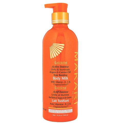 Makari Extreme Argan & Carrot Oil Tone Boosting Body MILK 16.8oz/500ml