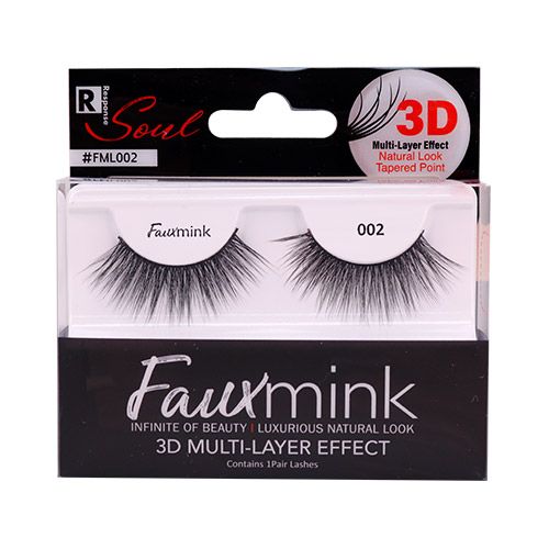 Faux Mink Eyelashes Natural Look Tapered Point 3D Multi Layer Effect