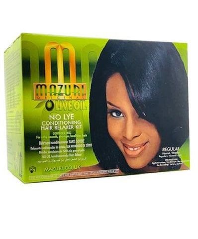 Mazuri Original Olive Oil No Lye Conditioning Hair Relaxer Kit 1 Application - Regular