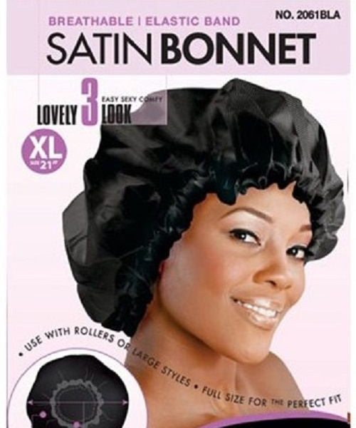 Magic  Collection  Satin  Bonnet - 2061BLA