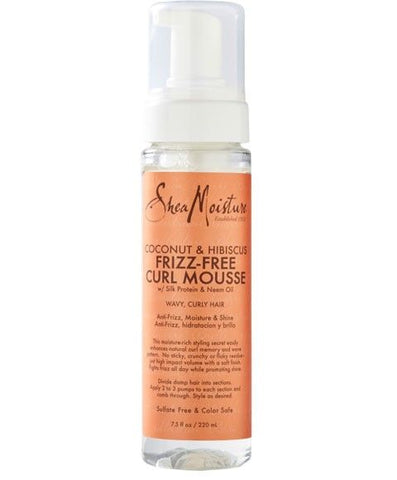 Shea Moisture Curl Mousse Coconut and Hibiscus for Frizz Control Styling Mousse with Shea Butter 7.5 oz