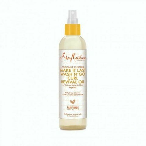 Shea Moisture Coconut Custard Make It Last Wash N Go Curl Revival oil 8floz/ 237ml
