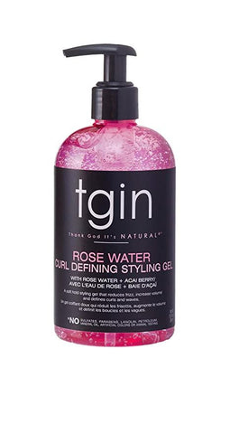 tgin Rose Water Curl Defining Styling Gel with rose water & acai berry 384 ml/13 fl. oz.