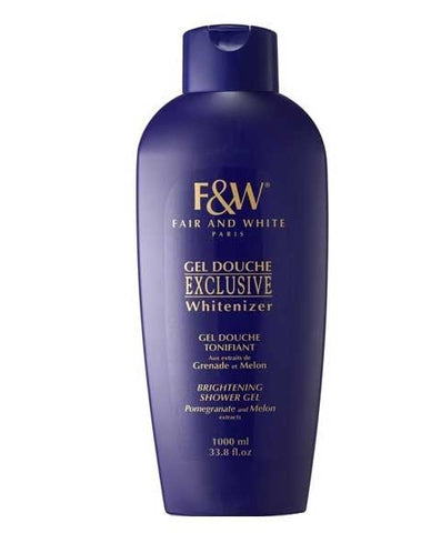 FAIR & WHITE Exclusive, Skin Brightening Body Wash - 33.8 fl.oz / 1000ml – Daily Shower Gel, Uneven Skin Tone, with Pomegranate and Melon Extracts