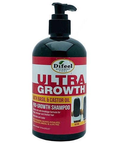Difeel Ultra Growth Shampoo with Basil & Caster Oil-354.9 ml/12 fl.oz