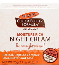 PALMER'S COCOA BUTTER E MOISUTRE RICH NIGHT CREAM FOR OVERNIGHT RENEWAL 75G/2.7OZ