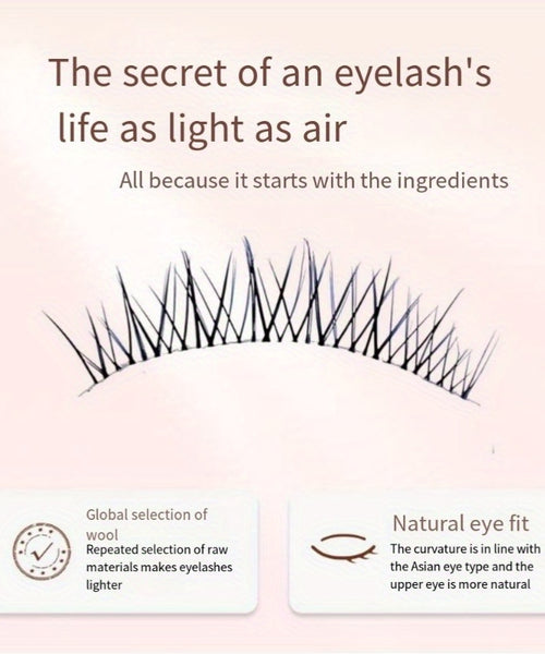 AB15 Hair Flu Thick False Eyelashes Comic Eye Very Thin Natural Stem Curl Feeling