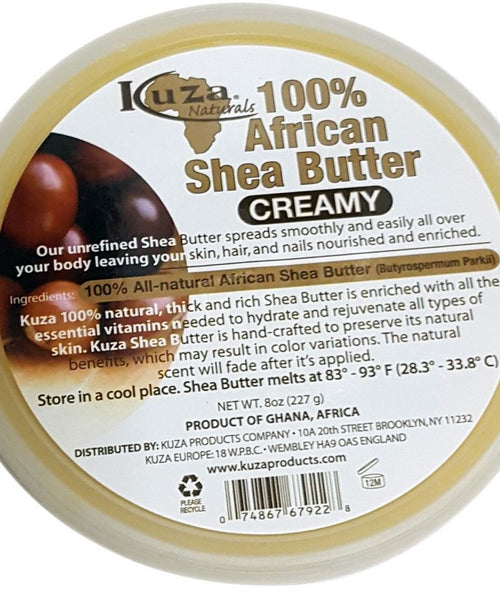 KUZA 100% AFRICAN SHEA BUTTER CREAMY 227G/8OZ