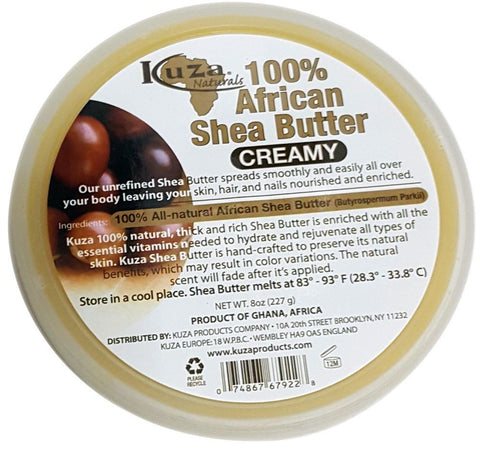 KUZA 100% AFRICAN SHEA BUTTER CREAMY 227G/8OZ