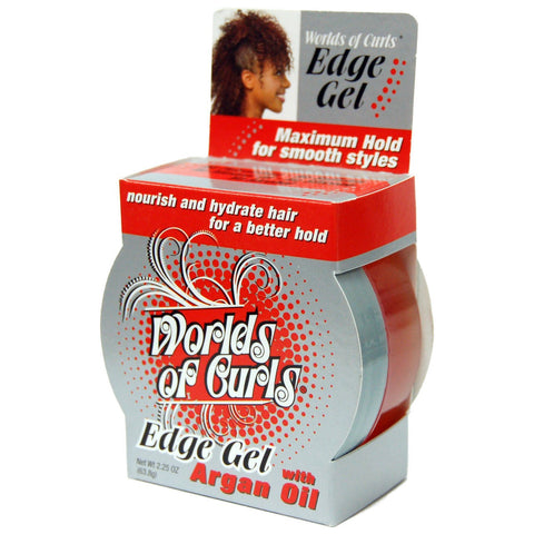 Worlds Of Curls Edge Gel With Argan Oil 63.8g/2.25oz