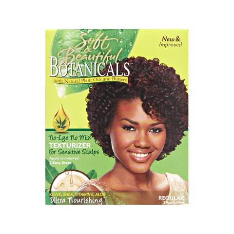 SOFT & BEAUTIFUL BOTANICALS NO-LYE NO MIX TEXTURIZER FOR SENSITIVE SCALP REGULAR FORMULA - 2 APPLICATIONS