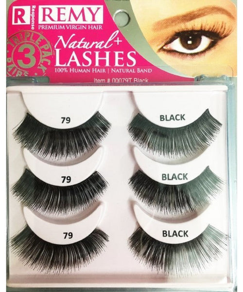 Remy Premium Virgin Hair Natural+ Lashes 3 PACK