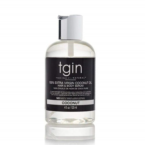 Tgin 100% Extra Virgin Coconut Oil Hair & Body Serum 4oz/120ml
