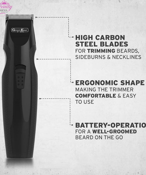 WAHL GroomEase Battery Stubble and Beard Trimmer - 9 Piece Kit