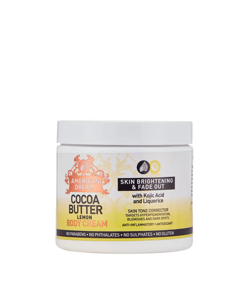 American Dream Lemon Body Cream Skin Brightening & Fade Out 16oz 453g