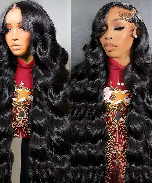 6x4 Density Virgin Human Hair Wigs For Black Women Vietnamese Raw Hair Transparent Lace Front Pre-Plucked Bleached Knots